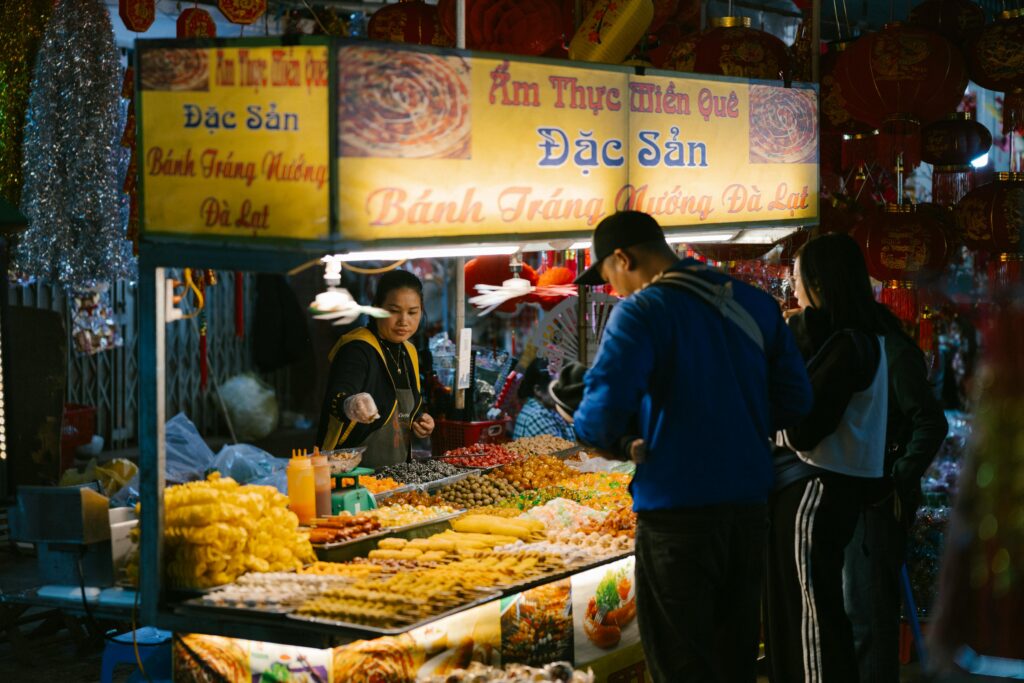 Night Market Da Lat, Vietnam food vendor