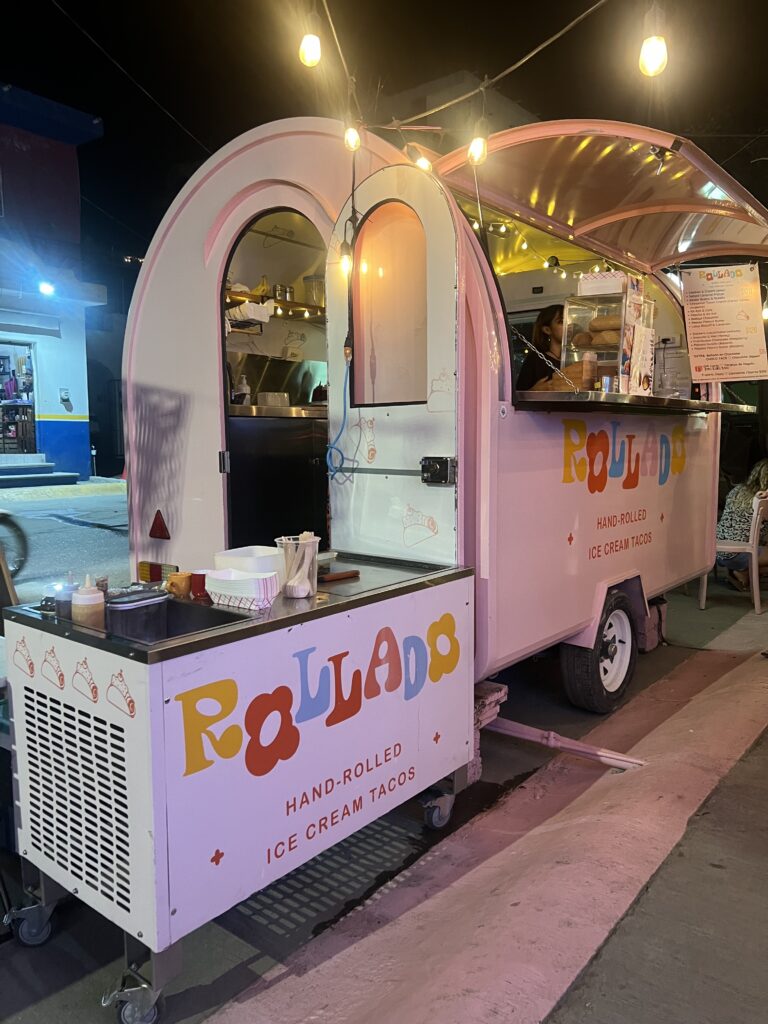 Rollado hand-rolled ice cream tacos cart sayulita mexico nayarit
