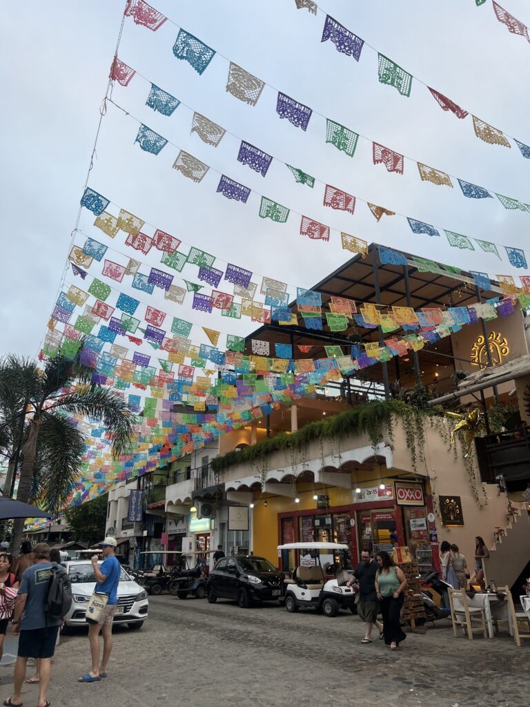 Sayulita mexico street flags