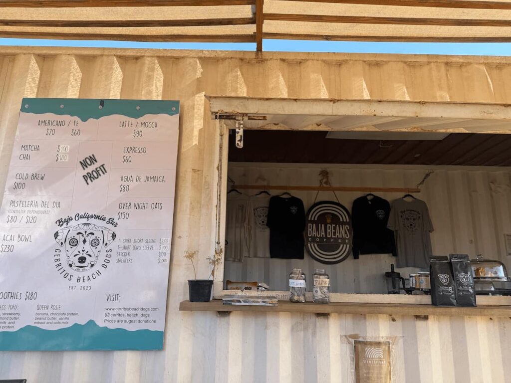 shipping container coffee shop and dog rescue
