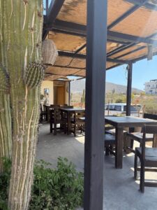 dining area at don nacho restaurant los cerritos baja sur mexico