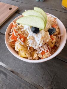 fruit and yogurt at don nacho restaurant los cerritos baja sur mexico