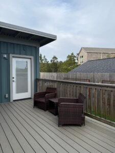 back deck pacifc city oregon coast shipping container beach rental dog friendly