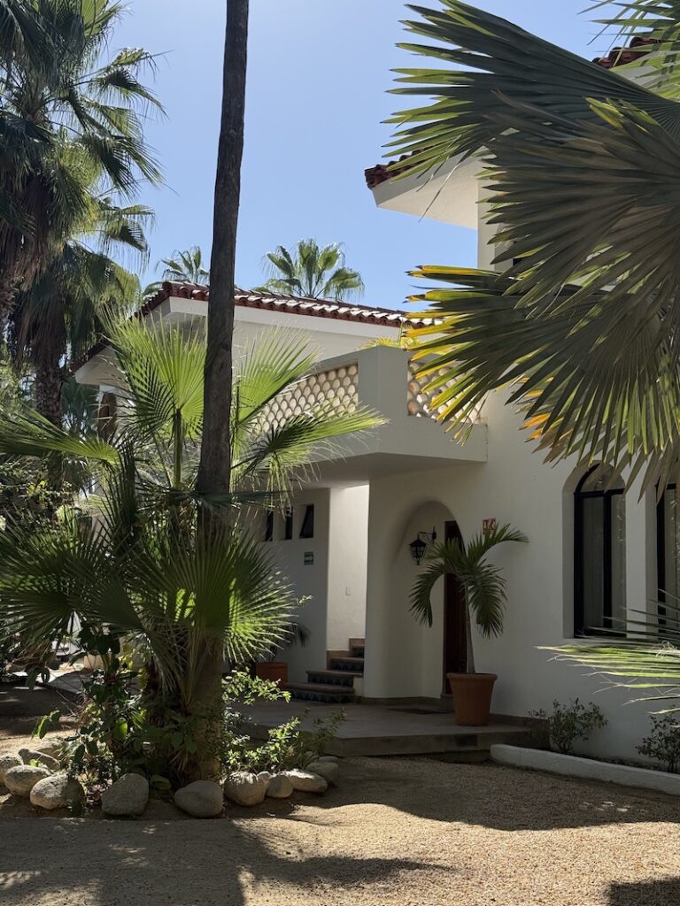 exterior of Hacienda Todos Los Santos in Todos Santos, Baja Sur Mexico