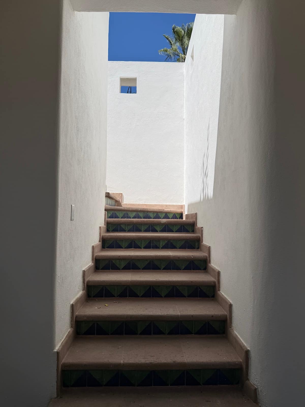 staircase to upper level hacienda todos los santos baja sur