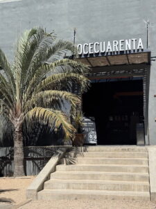 exterior Docecuarenta coffee shop in Todos Santos Baja Sur